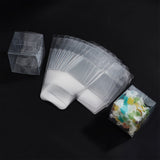 30Pcs Square Transparent Plastic PVC Box Gift Packaging, Waterproof Folding Box, for Toys & Molds, Clear, Box: 6x6x6.1cm