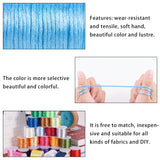 Nylon Thread, for Jewelry Making, Mixed Color, 1.5mm, about 15m/roll, 30colors, 1roll/color, 30rolls/set