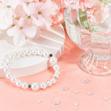 15Pcs 3 Size Sterling Silver Spacer Beads, Flower, Silver, 4.5~7.5x1.5mm, Hole: 0.8~1.6mm, 5Pcs/style