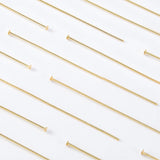 100Pcs Brass Flat Head Pins, Long-Lasting Plated, Real 18K Gold Plated, 63x0.7mm(21 Gauge), Head: 2mm