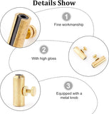 Cello Accessories Set, including Wolf Tone Eliminator Mute Suppressor Tube & Round Two Hole Mute, Golden, Mute: 35.5x13mm, Hole: 7x13mm, Eliminator: 22x14x8.5mm, hole: 2.7mm, 3pcs/set