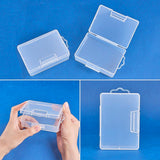 Plastic Bead Containers, Cuboid, Clear, 10x7x3.3cm, 6pcs, Carton: 20x15x10cm