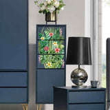 3 Sheets 3 Styles PVC Waterproof Decorative Stickers, Self Adhesive Decals for Furniture Decoration, Leaf, 300x150mm, 1 sheet/style