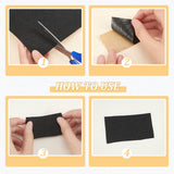 Self-adhesive Linen Wall Sticker, Decorative Fabric, Rectangle, Black, 29.5x20.3x0.05cm