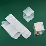 40Pcs Rectangle Transparent Plastic PVC Box Gift Packaging, Waterproof Folding Box, for Toys & Molds, Clear, Box: 4x4x6cm, 40pcs