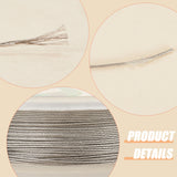 Tiger Tail Wire, Nylon-coated 304 Stainless Steel, Light Grey, 0.38mm, about 49.21 Feet(15m)/roll