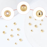 40Pcs 2 Style Brass Beads, Rubber inside, Slider Beads, Stopper Beads, Long-Lasting Plated, Rondelle, Real 18K Gold Plated, 4~6x3~4.5mm, Hole: 0.6~2mm, 20pcs/style