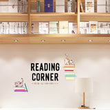 PVC Wall Stickers, Wall Decoration, Word Reading Corner, Book Pattern, 900x290mm