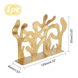 201 Stainless Steel Napkin Holder, Home Decorations, Tree, Golden, 40x120x87mm