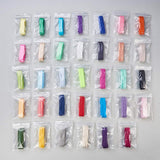 Flat Polyester Elastic Cord, Elastic Band, Garment Accessories, Mixed Color, 15mm, 34colors/set