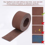 PU Leather Fabric, for Shoes Bag Sewing Patchwork DIY Craft Appliques, Coconut Brown, 3.75x0.13cm, 2m/roll