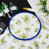 Iron Embroidery Hoops, Embroidery Frames, with Plastic Findings, Blue, 22.3x21.8x2.25cm, Inner Diameter: 202mm