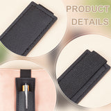 12Pcs Elastic Band Pen Holders, PU Leather Notebook Pen Holders, Elastic Bookmarks, Black, 169x34x3.5mm