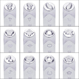 Iron Metal Stamps, Mixed Patterns, Platinum, 65.5x10mm, 12pcs/box
