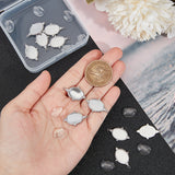 DIY Blank Oval Pendant Making Kit, Including 304 Stainless Steel Pendant Cabochon Settings, Glass Cabochons, Stainless Steel Color, 24Pcs/box