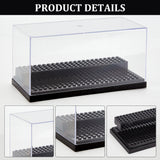 2-Tier Acrylic Minifigure Display Cases, Dustproof Building Block Display Box, Action Figure Toys Storage Box, Black, Finish Product: 20.1x10x9.5cm, about 3pcs/set