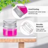 Glass Empty Cosmetic Containers, with Aluminum Screw Top Lids, Clear, 3x3.2cm, Inner Diameter: 2.1cm, Capacity: 10ml(0.34fl. oz)