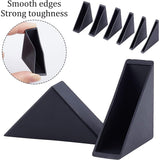 60Pcs 6 Style Plastic Triangle Corner Protector, Guards Cover Cushion, for Ceramic, Glass, Metal Sheet Transportation Protection, Black, 24.5x50x5~13.5mm, 10pcs/style