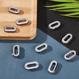 12Pcs Alloy Eyelet Grommets for Bag, Screw-in Style, Oval, Bag Loop Handle Connector Rings, Purse Accessories, Platinum, 1.55x2.9x0.5cm, Hole: 6x19mm
