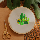 4 Sheets 11.6x8.2 Inch Stick and Stitch Embroidery Patterns, Non-woven Fabrics Water Soluble Embroidery Stabilizers, Cactus, 297x210mmm