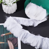 2M Goose Feather Trimming, for Lampshade Decoration, White, 90x1.3mm