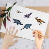 Custom PVC Plastic Clear Stamps, for DIY Scrapbooking, Photo Album Decorative, Cards Making, Stamp Sheets, Film Frame, Dinosaur, 160x110x3mm