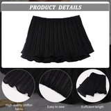 4 Yards Polyester Pleated Elastic Lace Ribbon, Wave Edge Lace Trim, Clothes Accessories, Black, 6-3/4 inch(170mm)