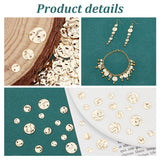 90Pcs 3 Styles Brass Connector Charms, Flat Round, Twist Round Links, Real 24K Gold Plated, 6~12x0.8~1mm, Hole: 0.8~1.4mm, 30pcs/style