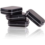 Mini Portable Box, Small Storage Box, Jewelry Box, Rectangle, Black, 6.2x5.1x1.6cm, Inner Size: 5.5x4.3cm, 12pcs/box