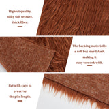 Imitation Rabbit Hair Faux Fur Polyester Fabric, for Plush Toy DIY Garment Sewing Material, Pearl Pink, 400x400x1.5mm