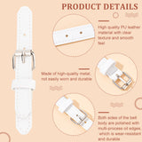 Leather Sew on Toggle Buckles, Tab Closures, Cloak Clasp Fasteners, with Alloy Roller Buckles, White, 113x15x2mm, Hole: 2.5mm & 78x22x7mm, 8 pairs/box