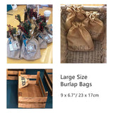 Burlap Packing Pouches Drawstring Bags, Peru, 23x17cm