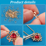 120Pcs Brass Snap on Bails, Melon Seed Buckle Pendant Bails, Light Gold, 7x5x2mm