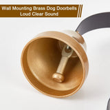 Wall Mounting Brass Dog Doorbells, with Iron Hanger & Screws, for Training Pet, Black, 190x88x41mm, Hole: 3.5mm