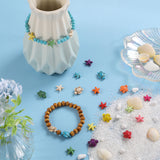 160Pcs 2 Styles Synthetical Turquoise Beads, Dyed, Turtle & Starfish, Mixed Color, 14~18.5x14~15x5~8mm, Hole: 1.5mm, 80pcs/box