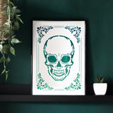 PET Hollow Out Drawing Painting Stencils, for DIY Scrapbook, Photo Album, Skull, 297x210mm