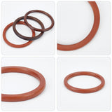 6Pcs 3 Styles Wooden Round Ring Shaped Bag Handles, Purse Replacement Part, Mixed Color, 140x12~12.5mm, Inner Diameter: 113.5mm, 2pcs/style