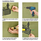 Sports Theme Iron Medal Hanger Holder Display Wall Rack, 3-Line, with Screws, Dance, Sports, 130x290mm, Hole: 5mm