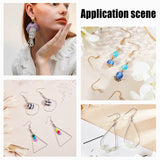 DIY 304 Stainless Steel Earring Making Kits, include Earring Hooks & Wire Pendants, Plastic Ear Nuts, Golden, Wire Pendants: 20pcs/box