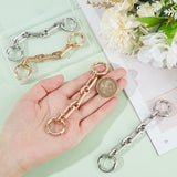 4Pcs 2 Colors  Alloy Chain Bag Strap Extenders, with Spring Gate Ring, Purse Making Supplies, Mixed Color, 12cm, 2pcs/color