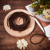 Flat Leather Jewelry Cord, Jewelry DIY Making Material, Coconut Brown, 3x2mm, about 10.94 Yards(10m)/Roll