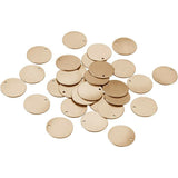 Brass Pendants, Flat Round, Antique Bronze, 18x0.8mm, Hole: 1mm, 30pcs/set, 6.8x5.2x1.1cm