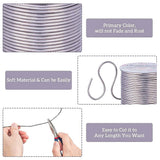 Round Aluminum Wire, Dark Gray, 10 Gauge, 2.5mm, about 80.38 Feet(24.5m)/roll