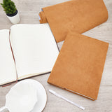 Faux Suede Book Covers, Notebook Wraps, Rectangle, Saddle Brown, 300x1300mm
