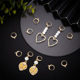 100Pcs 304 Stainless Steel Leverback Earring Findings, with Horizontal Loop, Real 24K Gold Plated, 14.5x12mm, Hole: 1.2mm, Pin: 0.8x1mm