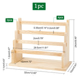 Assemble 4 Tier Wood Jewelry Earring Display Stands, 48 Holes Wood Earring Holder, Blanched Almond