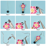 DIY Earring Making, with Synthetic Gemstone Beads, Acrylic Beads, Polyester Tassel Pendant, Tibetan Silver Bead Caps and Brass Earring Hooks, Mixed Color, 13.5x7x3cm