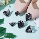 6Pcs 3 Style Alloy Shoes Creases Protector, Iron Toe Cap Covers, Prevent Shoes Crease Indentation Anti-Wrinkle, for High-Heeled Shoes Decorate Accessories, Gunmetal, 24~35x29~37.5x24.5~28mm, Hole: 2~3mm, 2pcs/style