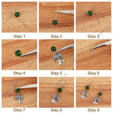 DIY Mushroom Earring Making Kit, Including Alloy & Acrylic Pendants, Imitation Jade Glass Beads, Brass Earring Hooks & Wine Glass Charm Rings, Antique Silver & Platinum, 138Pcs/box