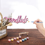 Laser Cut Unfinished Basswood Wall Decoration, for Kids Painting Craft, Home Decoration, grandkids, Word, 12x30x0.5cm